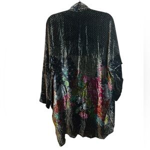 Johnny Was Silk Velvet Floral Kimono